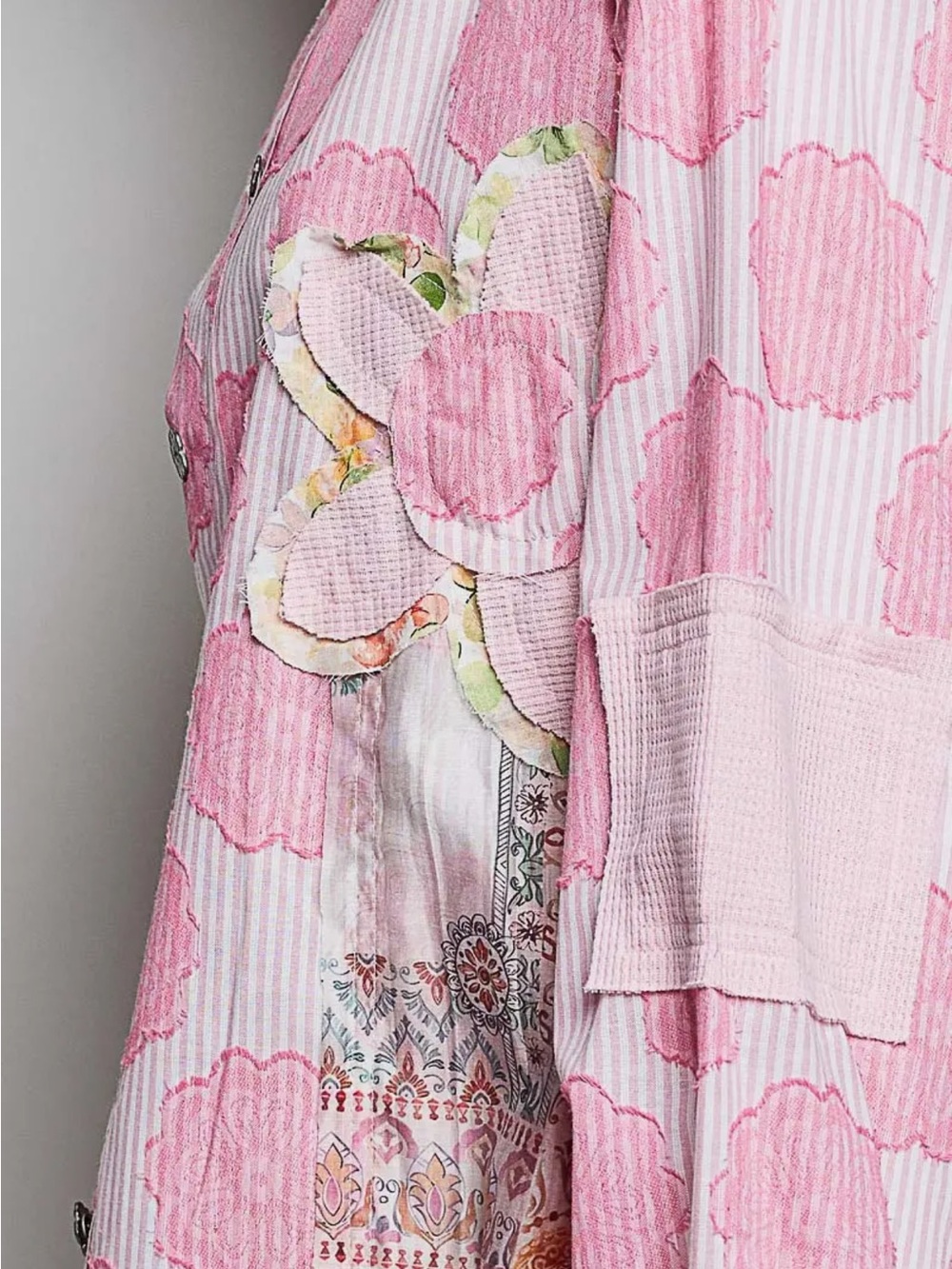POL Pink Floral Patchwork Shirt/Jacket - Picture 5 of 5